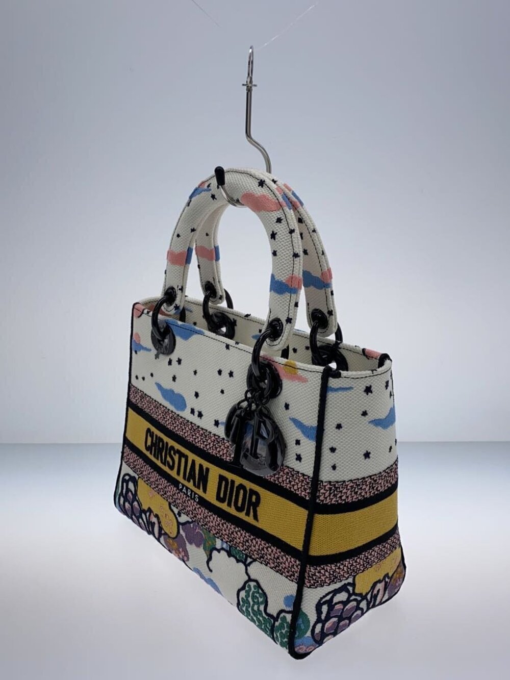 Dior Canvas White  Handbag LADY Christian White